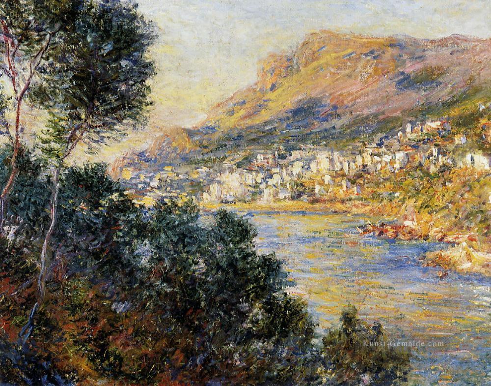 Monte Carlo gesehen von Roquebrune Claude Monet Landschaft Strom Ölgemälde
